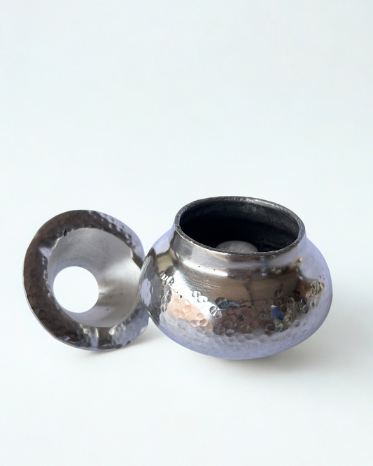 Cinzeiro Marroquino | Metal Prata Médio